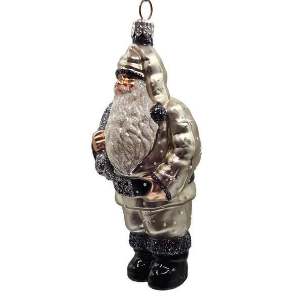 Patricia Breen Nordstrom Santa Claus Platinum Snowflakes Christmas Tree Ornament - Picture 5 of 11